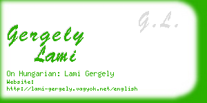 gergely lami business card